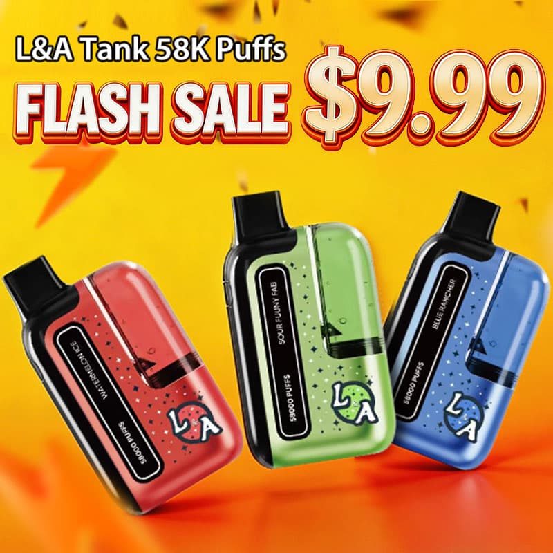 L&A Tank 58K Disposable Vape 20ml 5% (58000 Puffs)