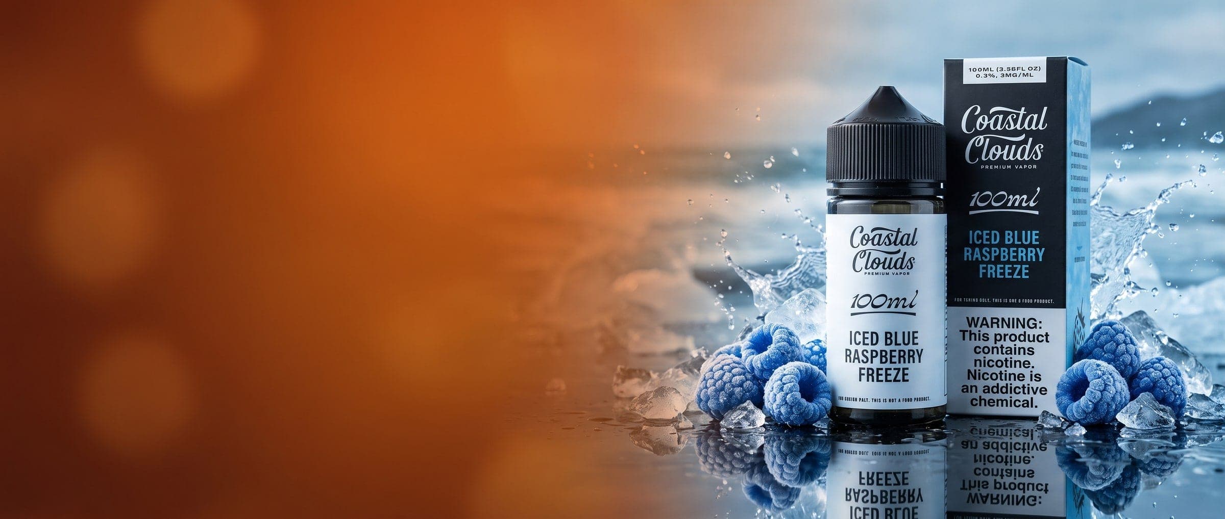 Coastal Clouds Iced Blue Raspberry Freeze 100ml Vape Juice - 6MG