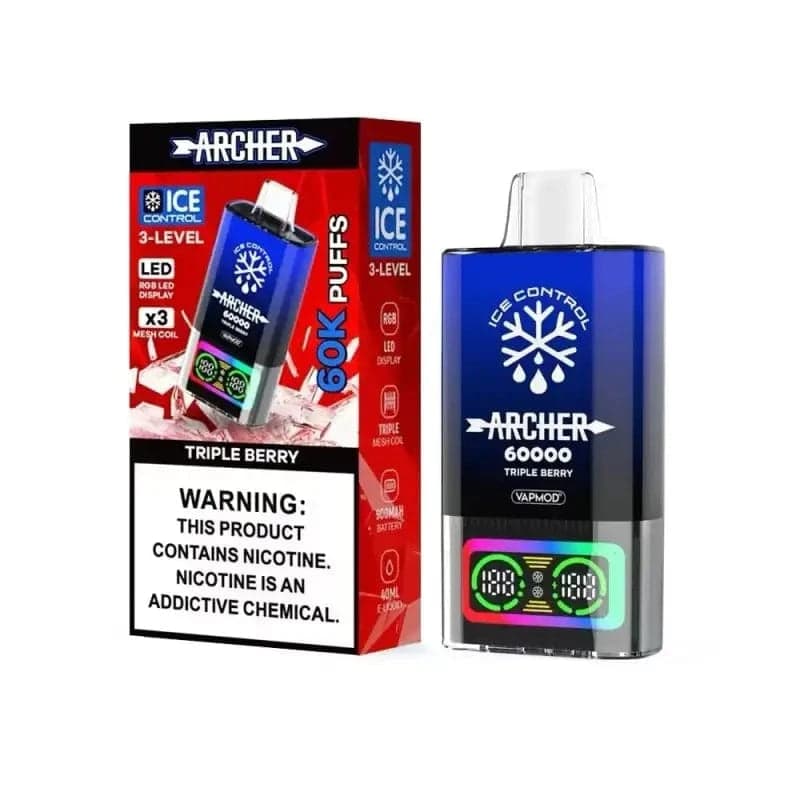 Archer 60K Ice Control Disposable Vape (5%, 60000 Puffs) - Blue Razz