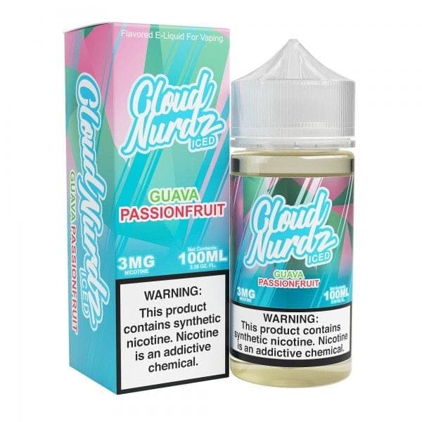 Cloud Nurdz Iced Guava Passion Fruit TF Vape Juiice 100ml