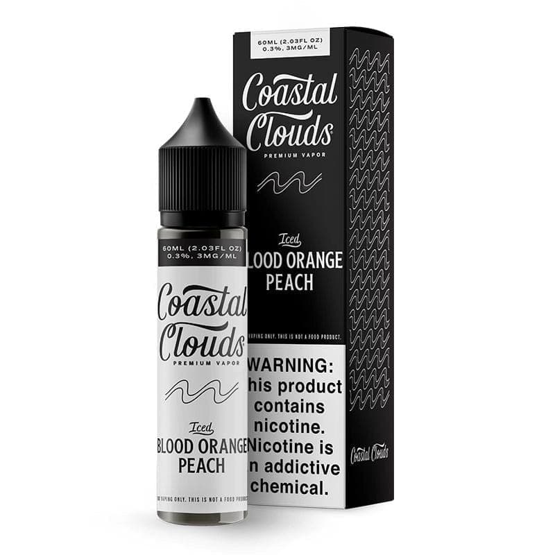 Coastal Clouds ICED Blood Orange Peach Vape Juice 60ml - 0mg