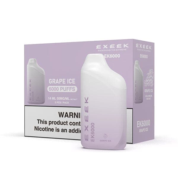 Ecap EXEEK EK6000 Disposable Vape (5%, 6000 Puffs) - Grape Ice