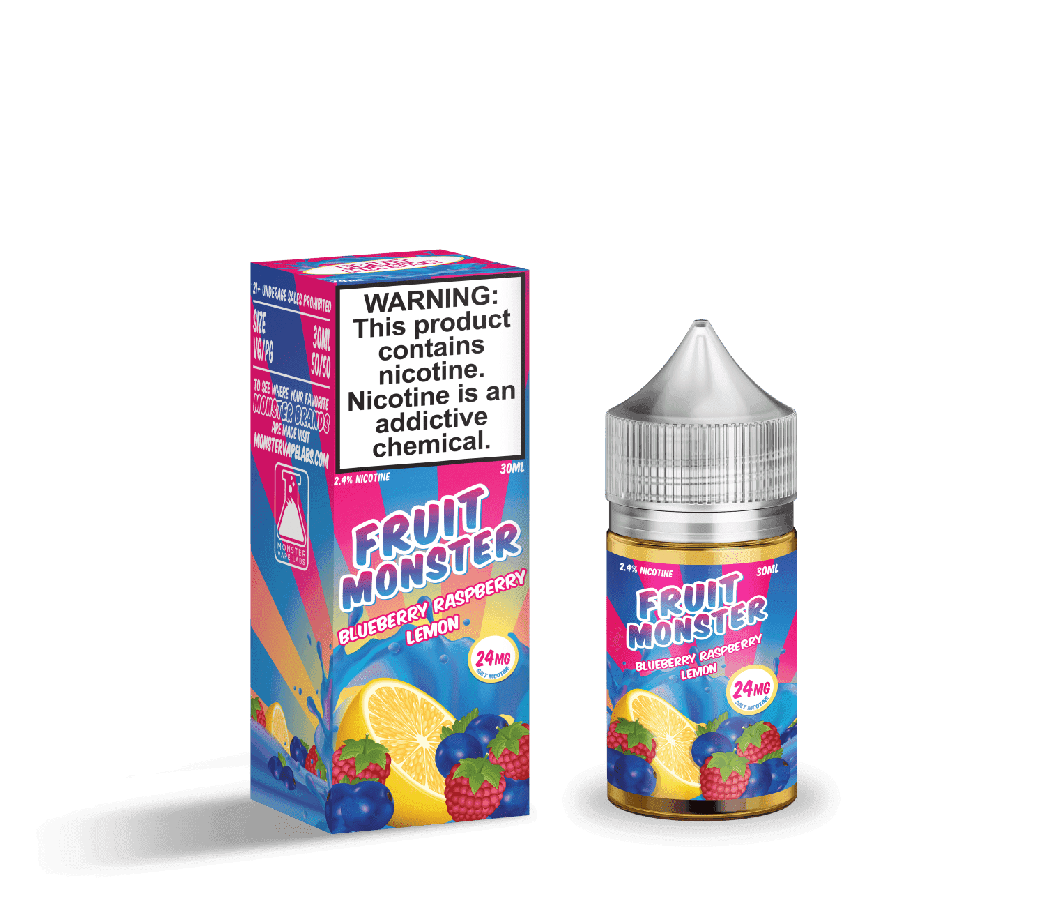 Fruit Monster Salts Blueberry Raspberry Lemon 30ml Nic Salt Vape Juice