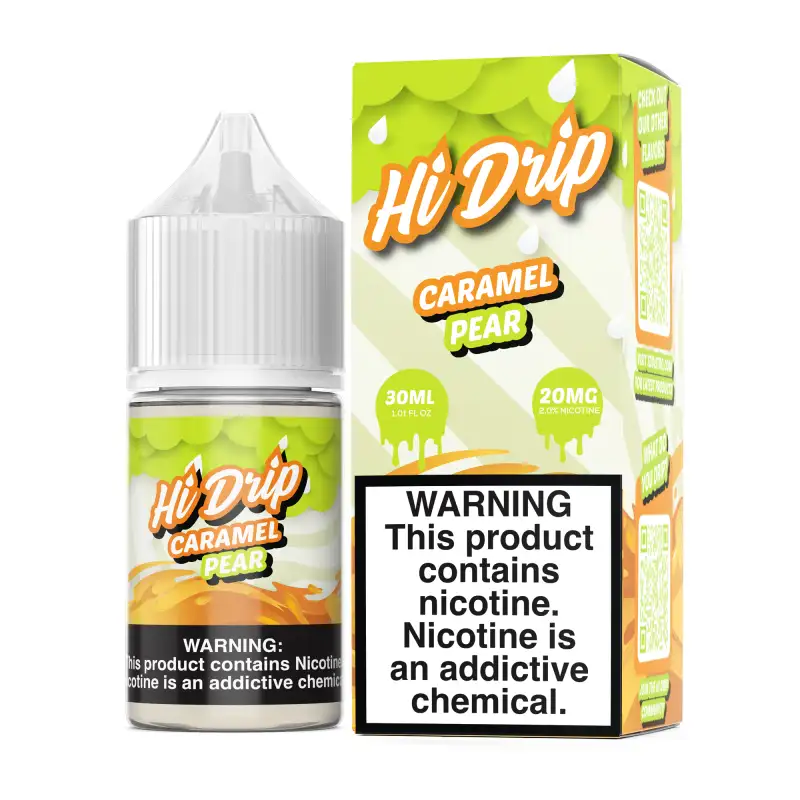 Hi-Drip Caramel Pear Nic Salt Vape Juice 30ml