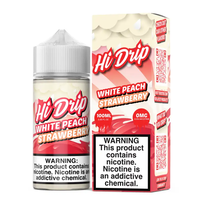 Hi-Drip White Peach Strawberry 100ml Vape Juice