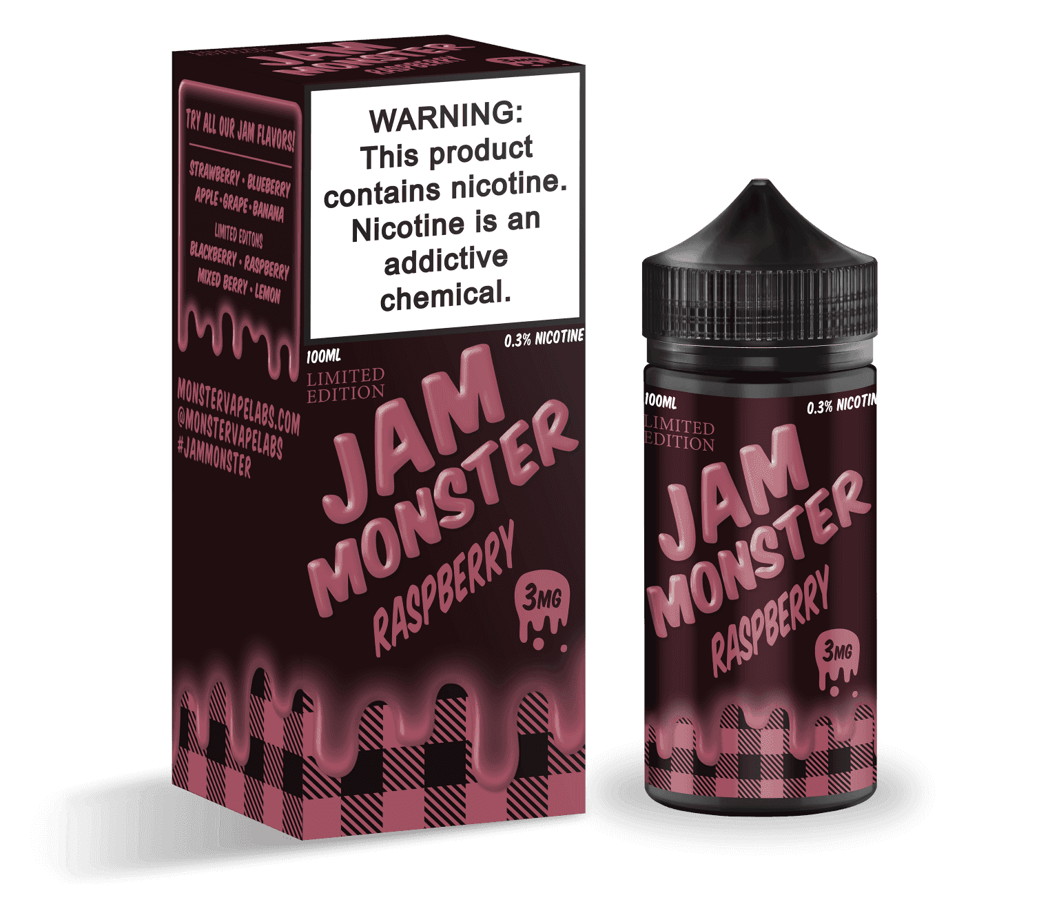 Jam Monster Raspberry 100ml Vape Juice