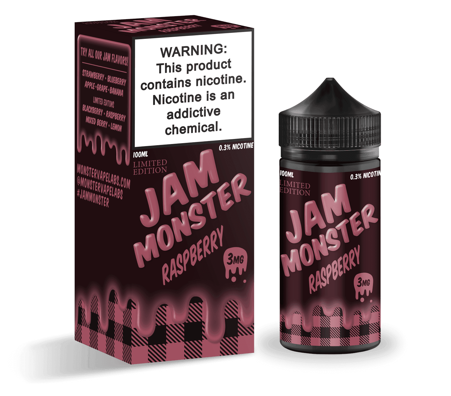 Jam Monster Raspberry 100ml Vape Juice