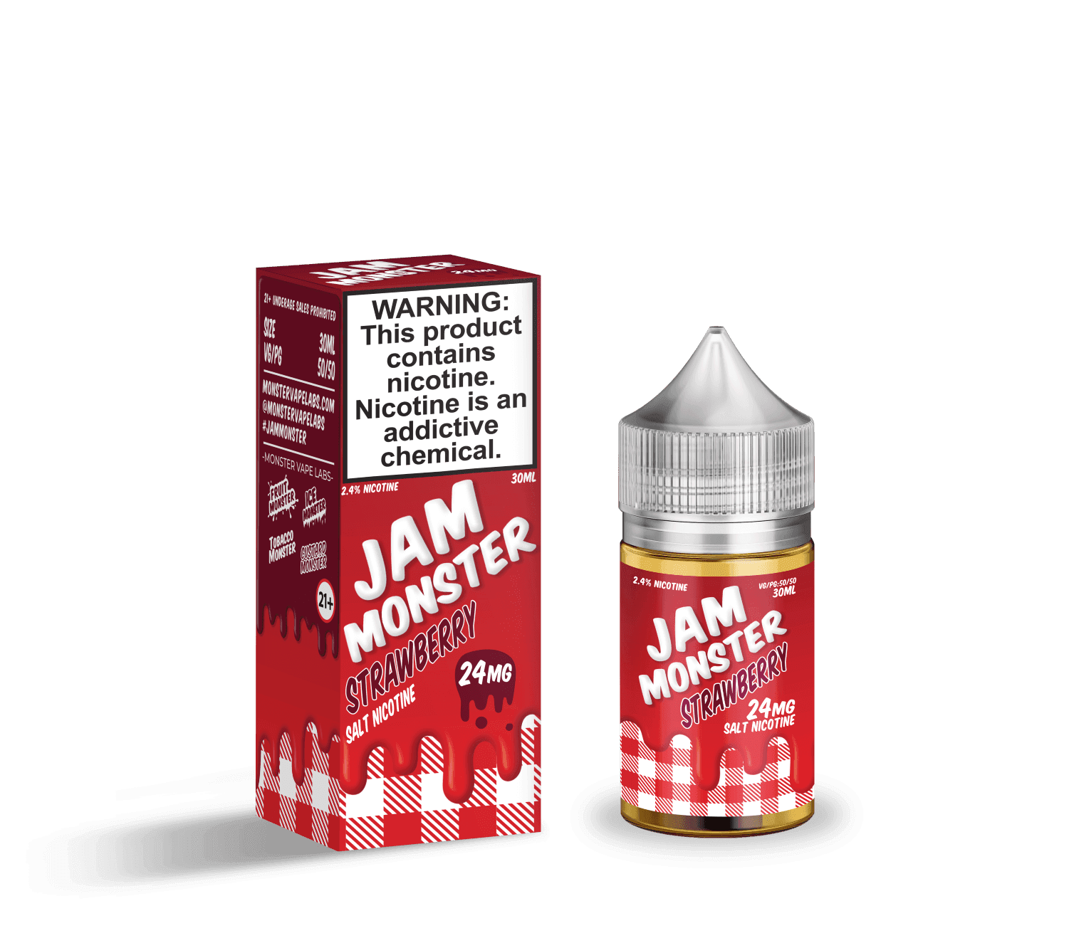 Jam Monster Salts Strawberry 30ml Nic Salt Vape Juice