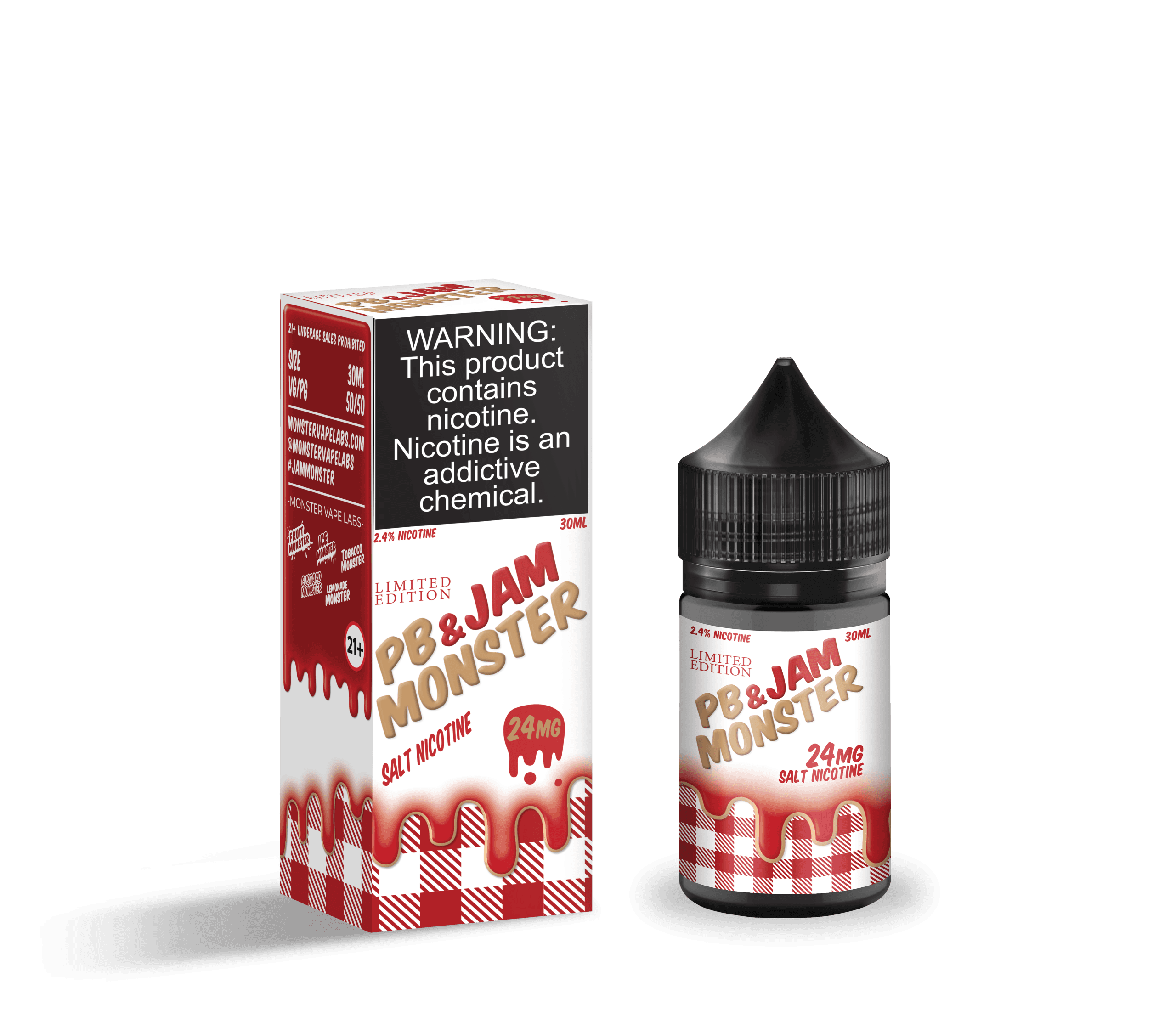 Jam Monster Salts Strawberry PB&J 30ml Nic Salt Vape Juice