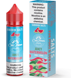 Juicy Watermelon 60ml Vape Juice - California Grown Sub-Ohm Salts - 6mg