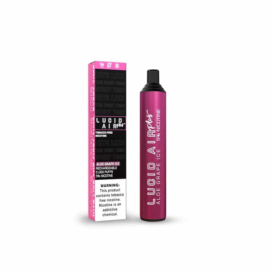 Lucid Air Plus Disposable Vape (5%, 5000 Puffs) - Aloe Grape
