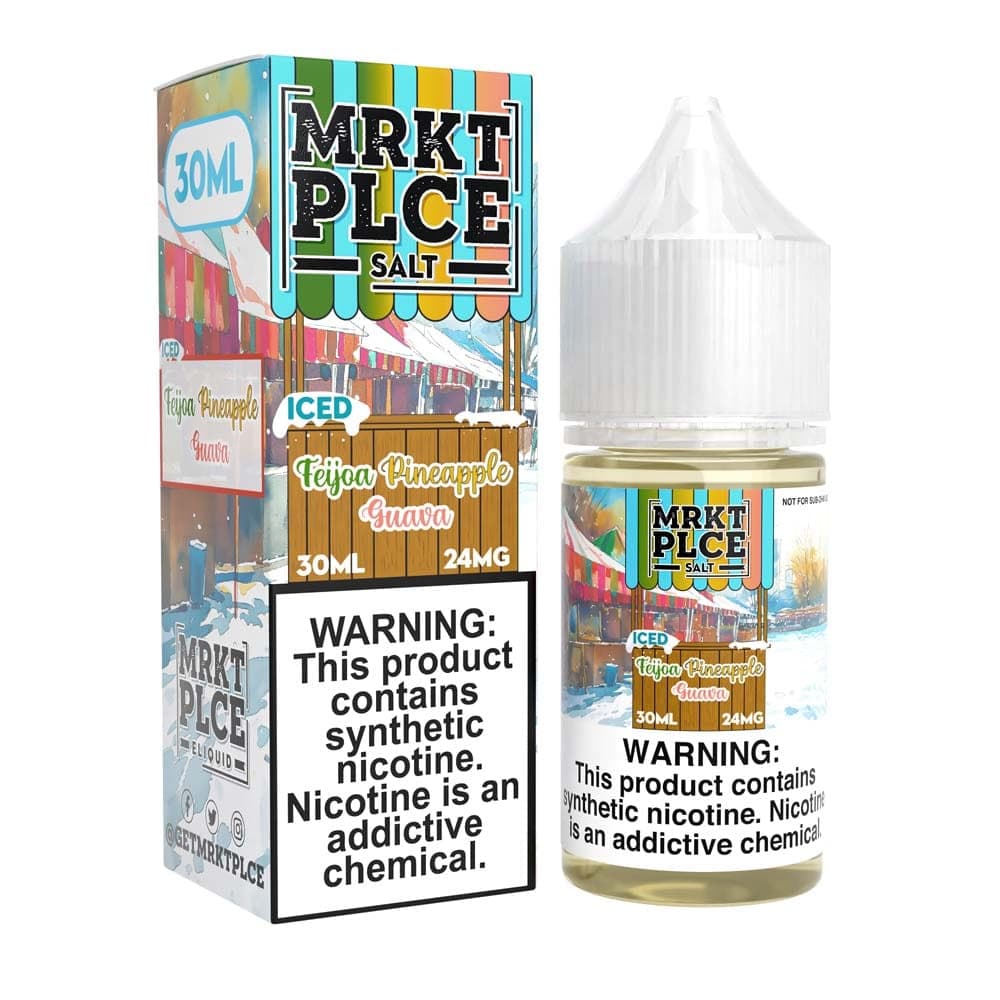 MRKT PLCE Salts ICED Feijoa Pineapple Guava 30ml Nic Salt Vape Juice - 48mg