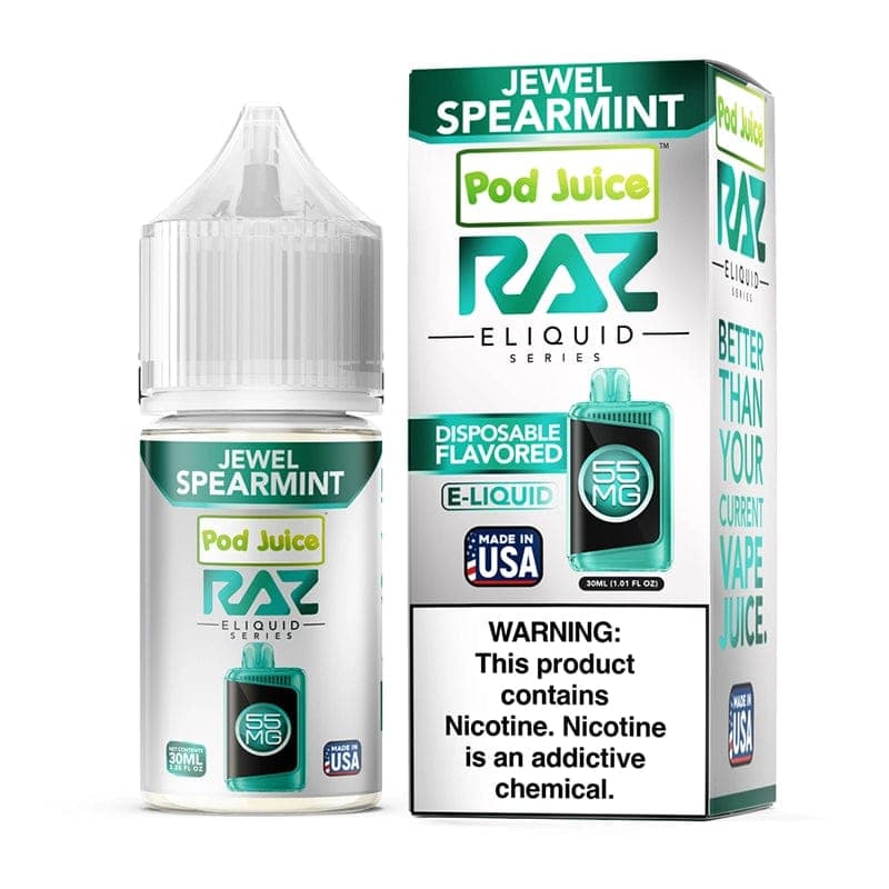 Pod Juice x RAZ Jewel Spearmint TFN Salt Vape Juice 30ml