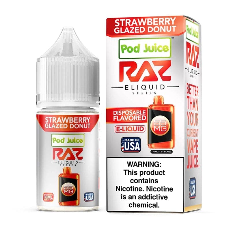 Pod Juice x RAZ Strawberry Glazed Donut TFN Salt 30ml