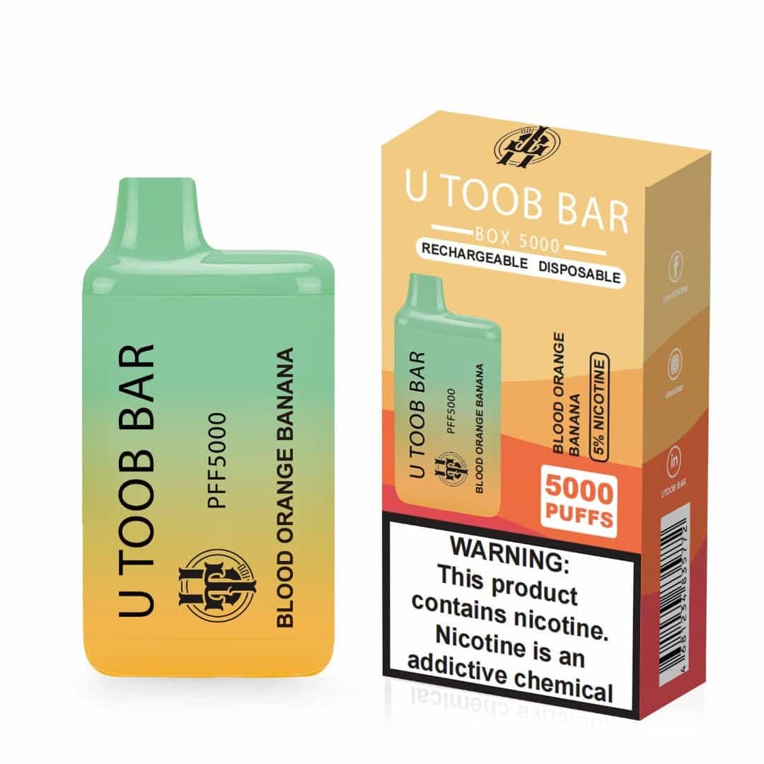 U Toob Bar Blood Orange Banana Disposable Vape — 5% Nic, 5K Puffs