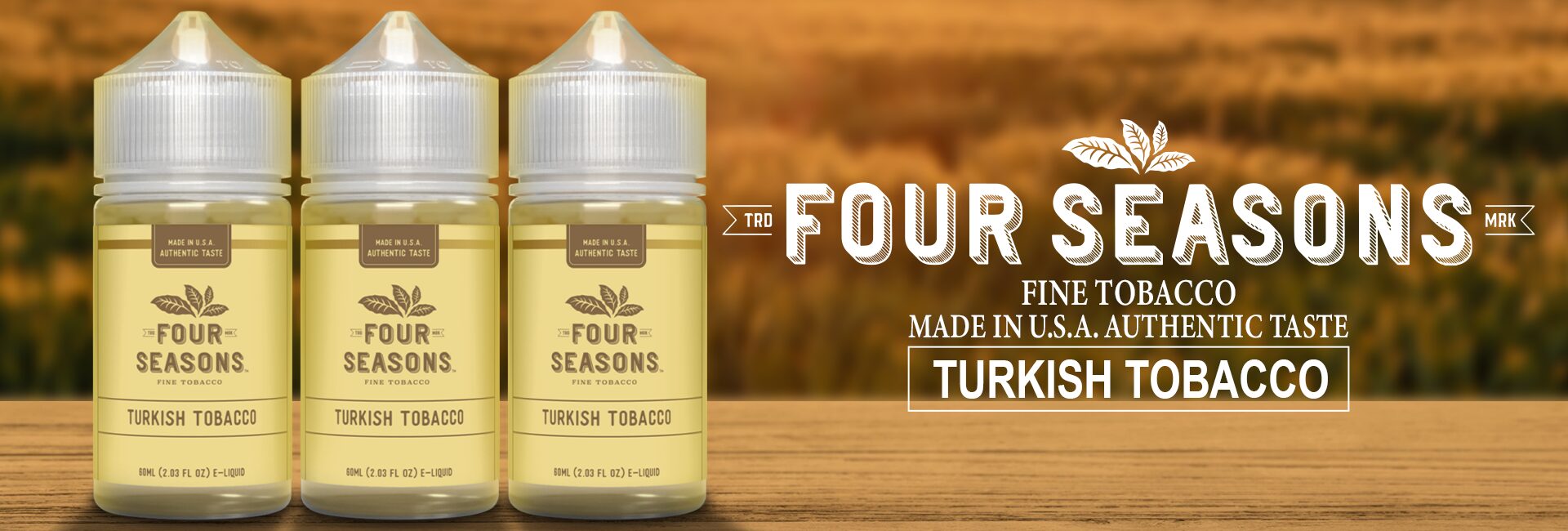 Four Seasons E-Liquids Turkish Tobacco 60ml Vape Juice – 0MG