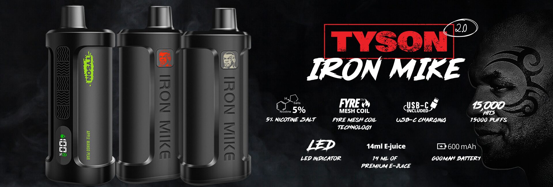 Tyson 2.0 Iron Mike 15K Disposable Vape